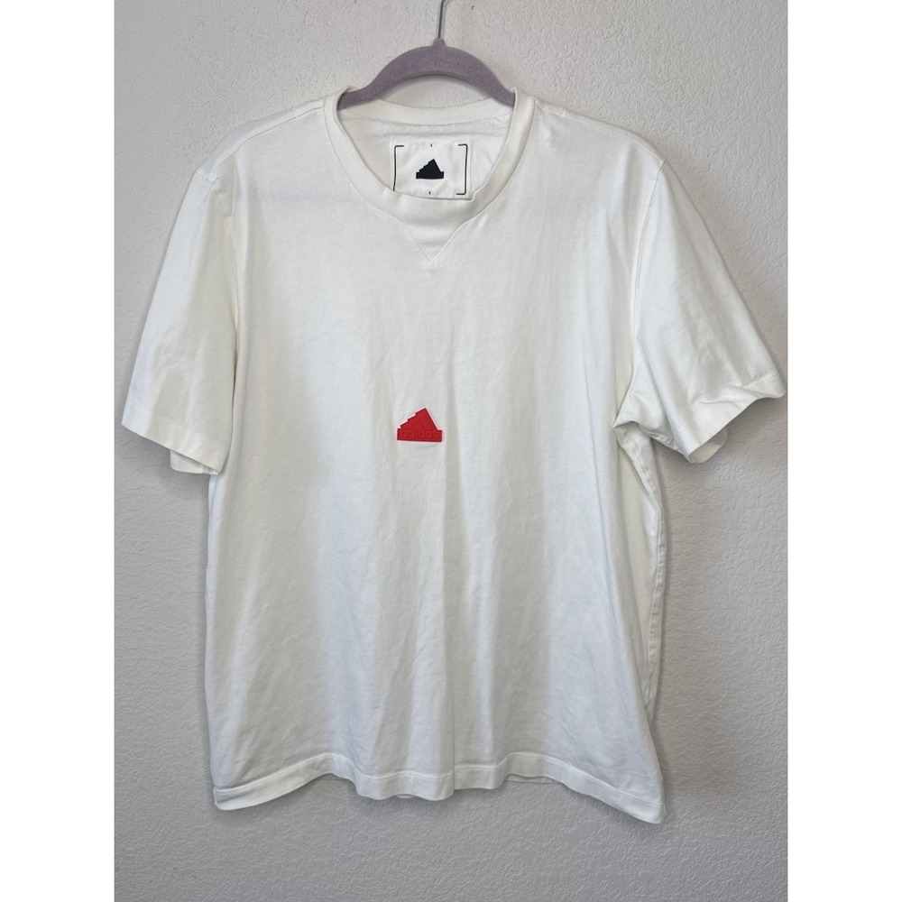 Adidas Originals White Graphic T-Shirt Men's Size L Streetwear Casual Tee